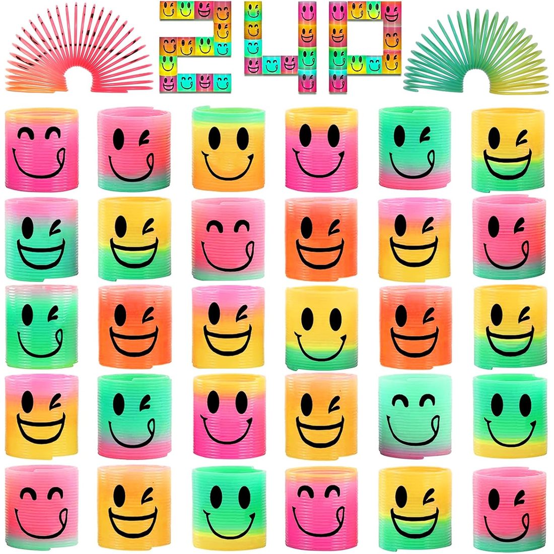 AZEN Mini Smiley Spring Toys · 24 Pcs